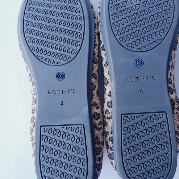 Rothy's Girl's Multicolor Cheetah Print Casual Slip On Loafer Size 4 - Picture 7 of 10